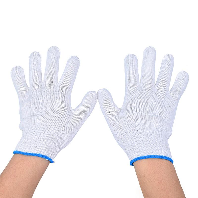 Huibing 10-Needle Cotton Labor Protection Gloves (12 Pairs)