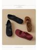Vintage Round Toe Cross Strap Mary Jane Ballet Flats for Women