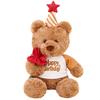 Custom Cotton Girls' Birthday Teddy Bear Plush Toy /ODM Brown Bear Stuffed Animal with Rose for  & Bulk Orders