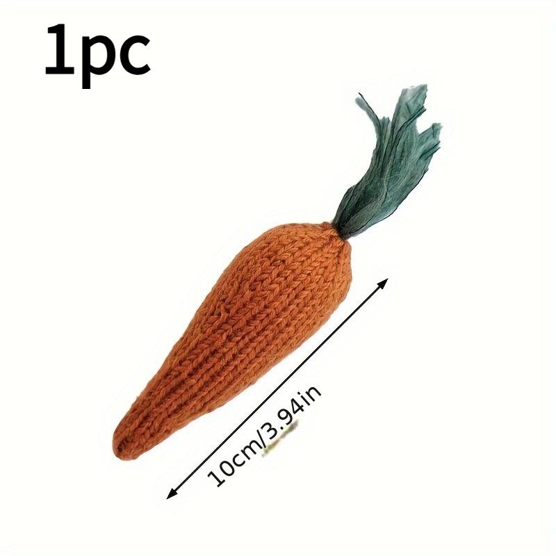 1pc Festive Knitted Carrot Decorations: Perfect for Easter Or Spring Celebrations - Handmade with Polyester Fiber