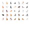 35pcs-50pcs Cartoon Kittens Stickers Cute Cats Cats Stickers Animal Stickers For Guitar Laptop Helmet Skateboard Notebook DIY