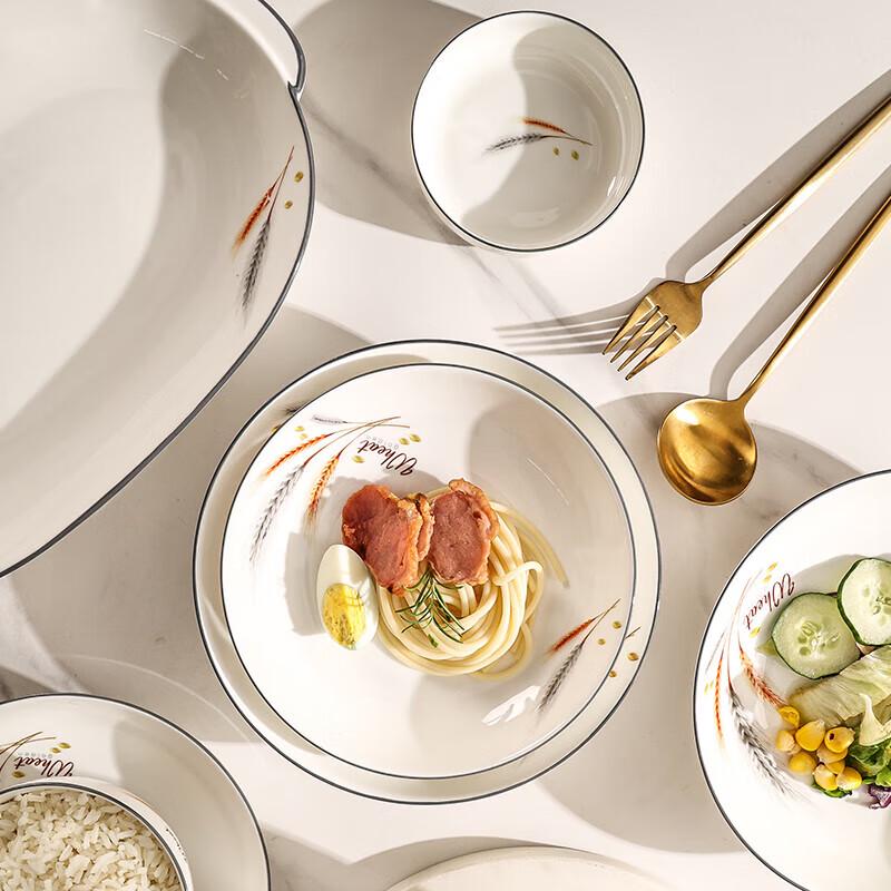 Hao Ai Jia 18-teiliges Golden Wheat Wave Keramik-Geschirrset