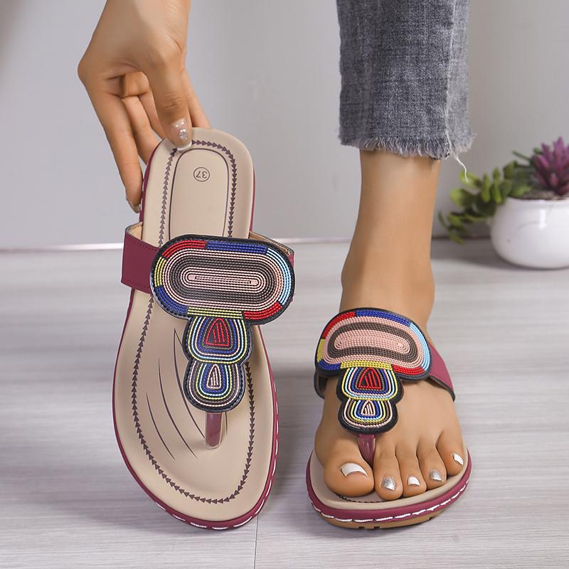 Moda 2024 Sandali da donna di lusso con strass Ciabatte basse Ciabatte da spiaggia con suola morbida Ciabatte grandi Taglia 36-43