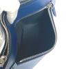 Salvatore Ferragamo Gancini Bag Pouch with Strap Clutch Bag Leather Blue