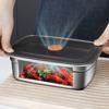 Large Capacity Stainless Steel Fresh-Keeping Box Airtight Food Containers  Barbecue