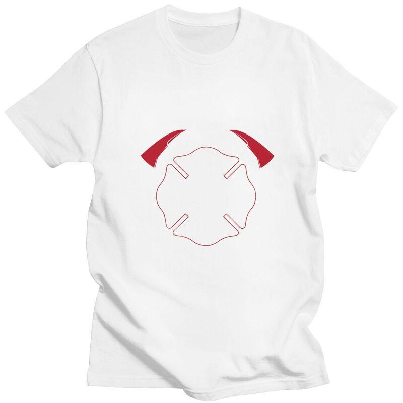 Custom Future Firefighter Tshirts for Men Short Sleeves Casual T Shirt Fire Rescue Fireman Tshirts Slim Fit Pure Cotton Tees