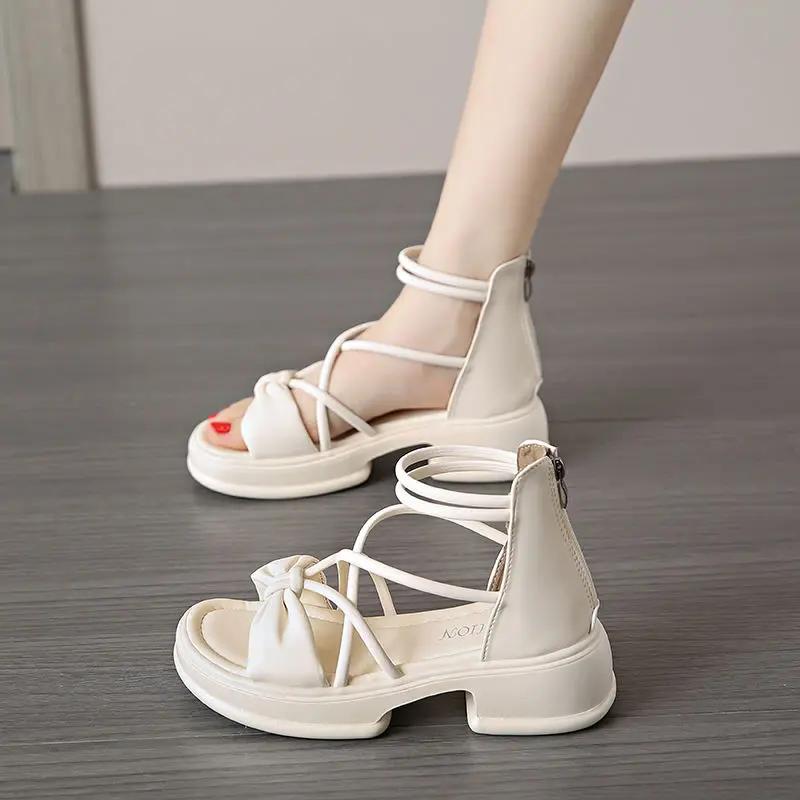 Fashion Summer 2025 Comfortable Luxury Platform Open Toe Woman Shoes Vip Cheap Liquidation On Sale High Quality Offers Sandals for Women