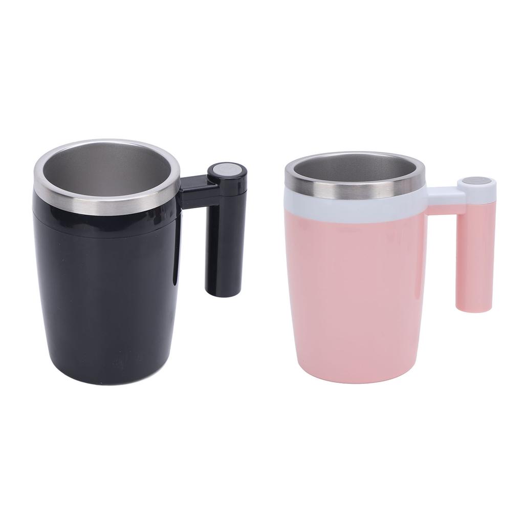 380ml Elektrischer Mischbecher Wiederaufladbarer Edelstahl Selbstmischender Rührbecher für Kaffee Tee