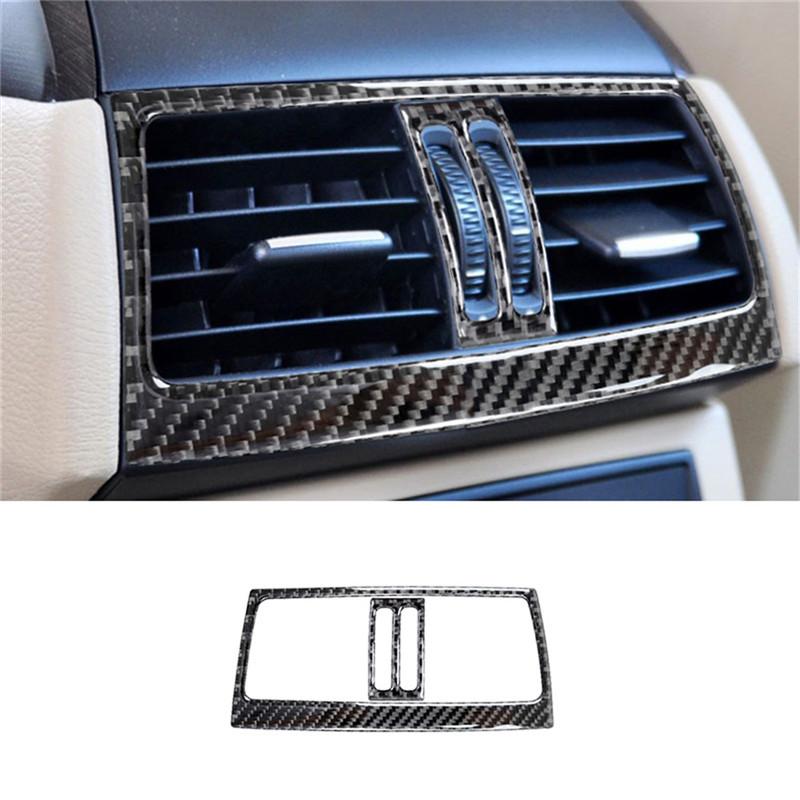 Carbon Fiber Car Interior Central Control Gear Shift Panel Trim Cover Stickers For BMW X5 E70 X6 E71 2008-2013 Car Accessories