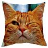 Office Living Room Home Pillowcase Cute Little Lazy Cat Pattern Pillowcase Car Ornaments
