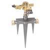 Garden Sprinkler 360 Degree Rotating 49FT Spray Distance Brass Nozzle NH 3 4 In Spike Base Sprinkler for Yard Orchard