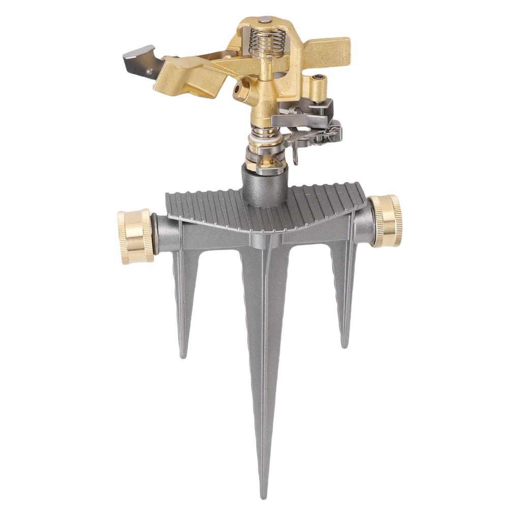 Garden Sprinkler 360 Degree Rotating 49FT Spray Distance Brass Nozzle NH 3 4 In Spike Base Sprinkler for Yard Orchard