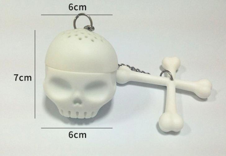 Creative Skull Tea Infuser Silicone Tea Strainer Cute Novelty Filter for Loose Leaf Tea Brewing Home Office Kitchen Accessory