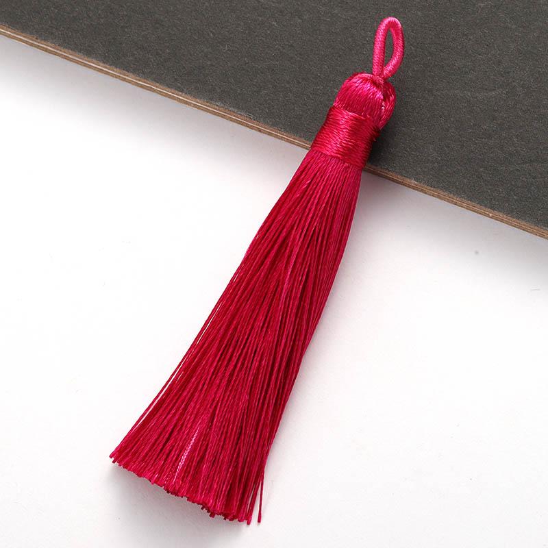 10pcs 8-9cm Tassel Earring Charm Colorful Cotton Silk Brush Making Sati Tassels Pendant DIY Jewelry Findings Handmade Crafts