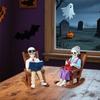 Halloween Ornaments Skeleton Figurines Punk Creepy Dark Halloween Skull for Horror Theme Parties