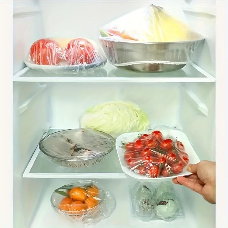 100pcs Reusable Elastic Food Storage Covers-Stretchable Bowl Plate Seal Wrap,Perfect Alternative To Aluminum Foil and Cling Film
