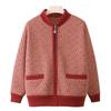 Grandma coat autumn new old man knitted sweater mother cardigan old woman striped top