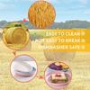 LMETJMA 4Pcs Lightweight Wheat Straw Plates Unbreakable Reusable Dinner Dishes Plates Set Dishwasher & Microwave Safe JT93