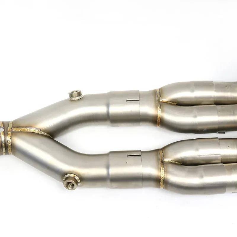 Slip-On FOR YAMAHA YZF-R1 MT10 2015 2016 2017-2023 Year Full Exhaust Pipe System Motorcycle Muffler Middle Front Header pipe