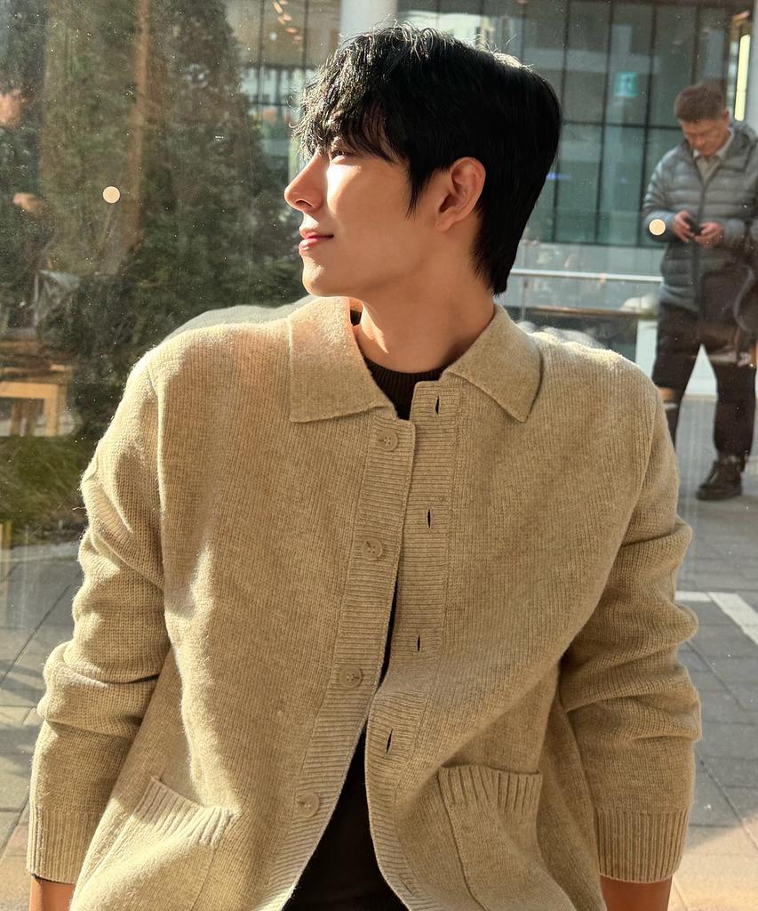 Mindbridge [Air Wool] Alpaca Collar Oversized Cardigan - 2 Colors