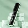 Cordless Hair Straightener Brush LCD Temperature Display Frizz Control Hair Straightening Comb USB Rechargeable Fast Heating Electric Hot Brush