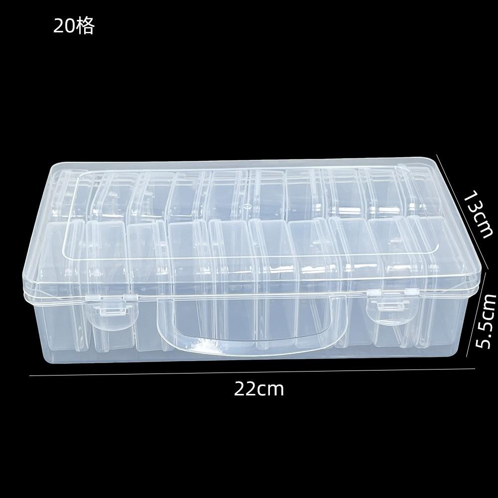 Organizerbox Kleine Perlen Organizer und Aufbewahrung Kunststoffkoffer Mini Klar Aufbewahrungsbehälter Boxen mit Klappdeckel und Rechteck