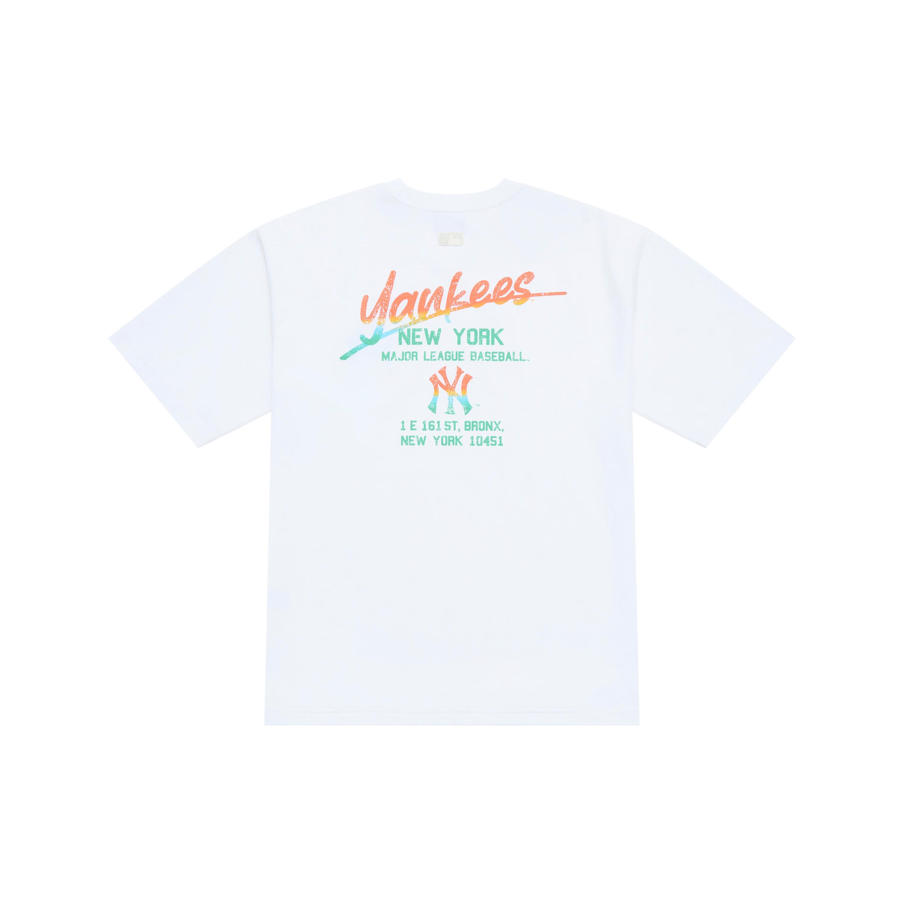 MLB New York Yankees Basic Collection SS25 T Shirt Unisex White 3ATSB0653-50WHS XL