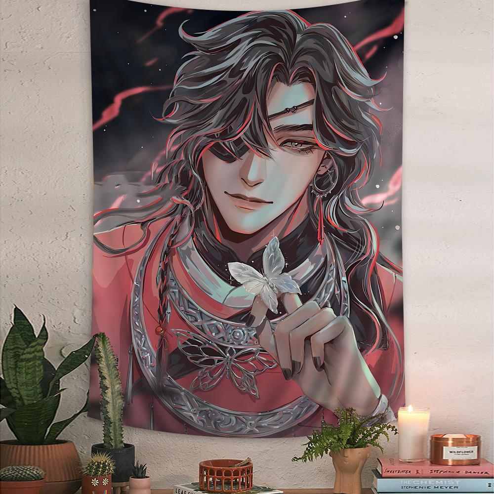 Heaven Officials Blessing Xie Lian Hua Cheng Colorful Tapestry Wall Hanging Bohemian Wall Tapestries Mandala Wall Art Decor