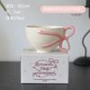 Ceramic Coffee Cup Cartoon Bow Handle Pink Ribbon Mug Afternoon Tea Accessories Girl's Gift Mugs Coffee Cups Birthday Present