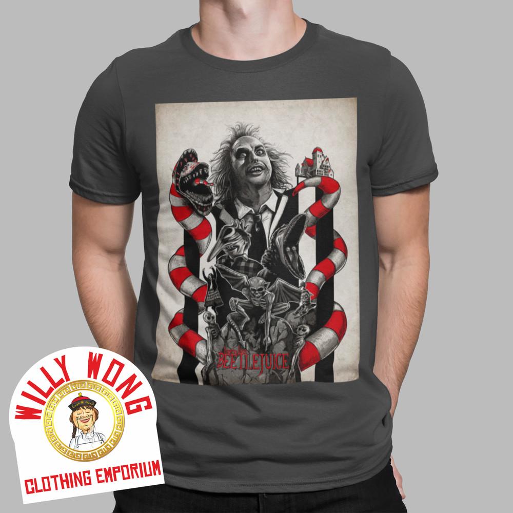 Beetlejuice T-Shirt 80s Comedy Retro Movie Tee Classic Vintage Gift Japan Film Unisex T-Shirt S