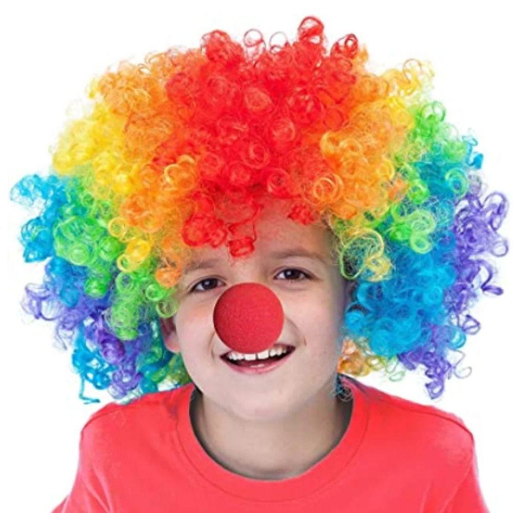 Lustige Perücke Afro Lockig Clownperücken Synthetische Perücken Halloween Cosplay Haare Kostümparty