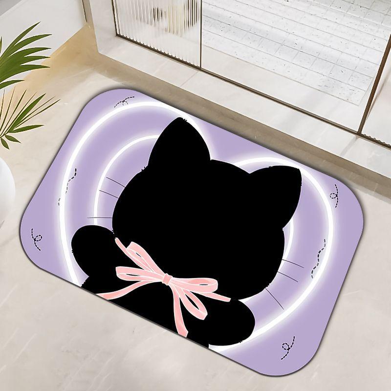 

ins ветер мультяшный ванная диатомовая грязь мягкий коврик для пола коврик для входа в туалет коврик для туалета нескользящий впитывающий коврик для ног 40x60cm15.7x23.6in