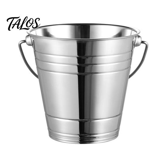 Stainless Steel Ice Bucket, with Handle Portable Beverage Tub, Mirror Polished Durable Ice Tub, for Bars Parties KTV Beverage Cooler