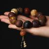 Wooden Prayer Bead Bracelet Classic 20mm Handmade Wood Carved Beaded Bracelet With Pendant For Jewelry Gift