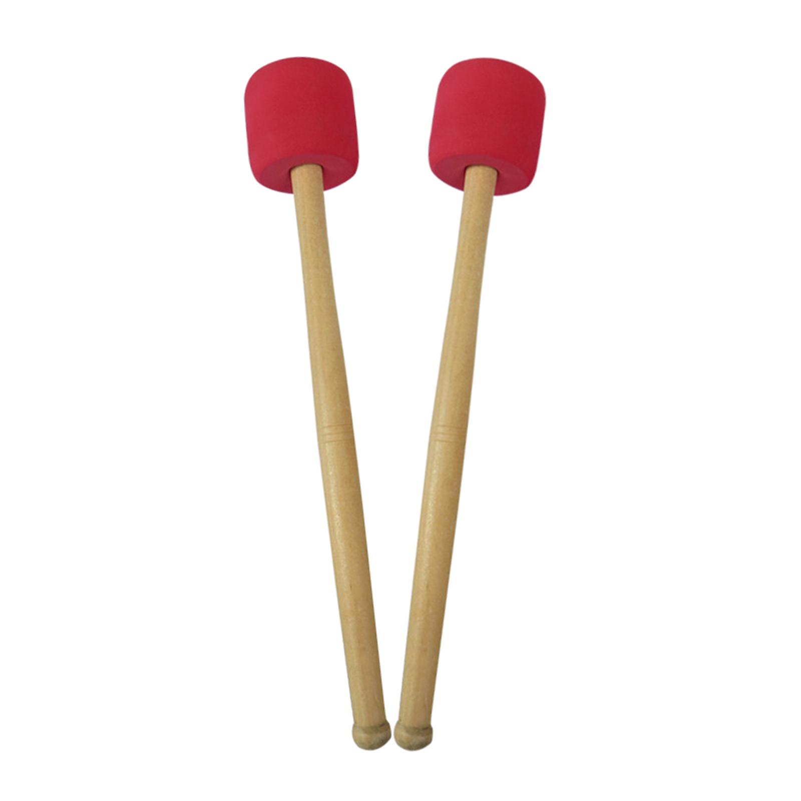 

Antislip Drum Mallet Stick Foam Wood Handle Drum Mallet Percussion Drumstick Instrument Band Accessories Part 2