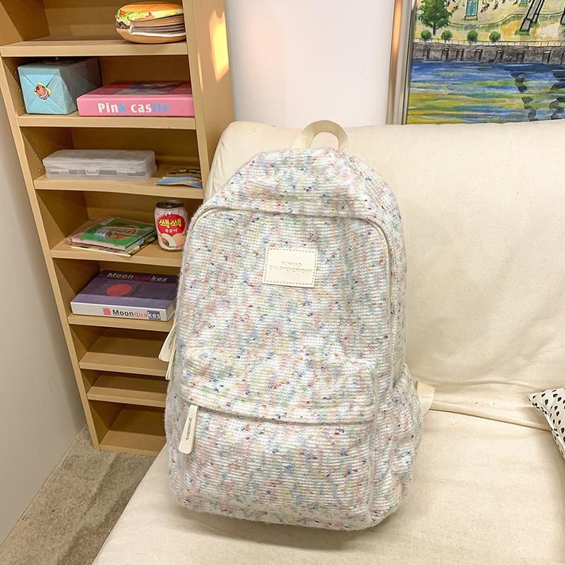 Student Schoolbag Women's Knitter Backpack