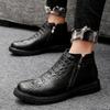 Fashion Brand Fashion Men's Ankle Boots Luxury British Style 2024 New Walking Shoes Quality Leather Senior Designer Business Mens Boots