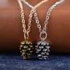 Vintage Frauen süße Tannenzapfen Form Anhänger dünne Kette Halskette Schmuck Geschenk