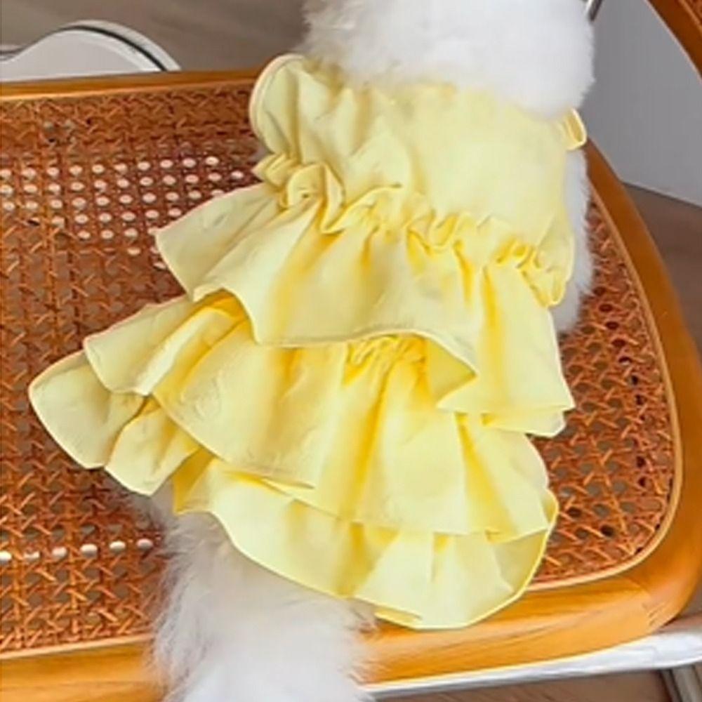 Breathable Pet Summer Clothes Soft Dog Vest Pet Supplies Pet Love Strap Cake Skirt  Spring/Summer