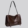 Small-scale, High-end Vintage Messenger Bag for Business and Casual Wear, Single-shoulder Cross-body Briefcase