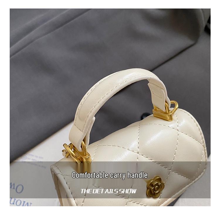 Cross-border Mini Square Kids' Handbag: Diamond Pattern, Embroidered, Versatile Crossbody and Coin Purse for Girls