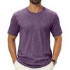 Men Crew Neck Short Sleeve T Shirt Outdoor Casual Basic Top Lightweight Breathable Fabric Fit Comfortable Design