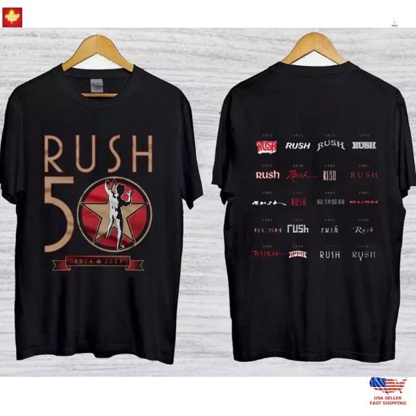 

Rush R50 Tour 2026 T-shirt Rush Band Concert Tee Vintage Rock Music Unisex Shirt 2XL