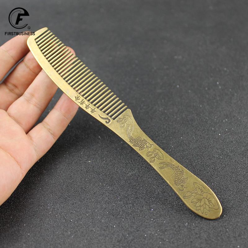 Teacher's day Gift Hair Care Healthy copper comb carp Comb Anti static Hair Care metal Combs Natural Curved Hair Styling Tool