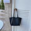 Korean Classic Casual Big Bag Tote Bag for Commuting, High-end Feeling for Women, Large Capacity Soft Leather Shoulder and Armpit Bag