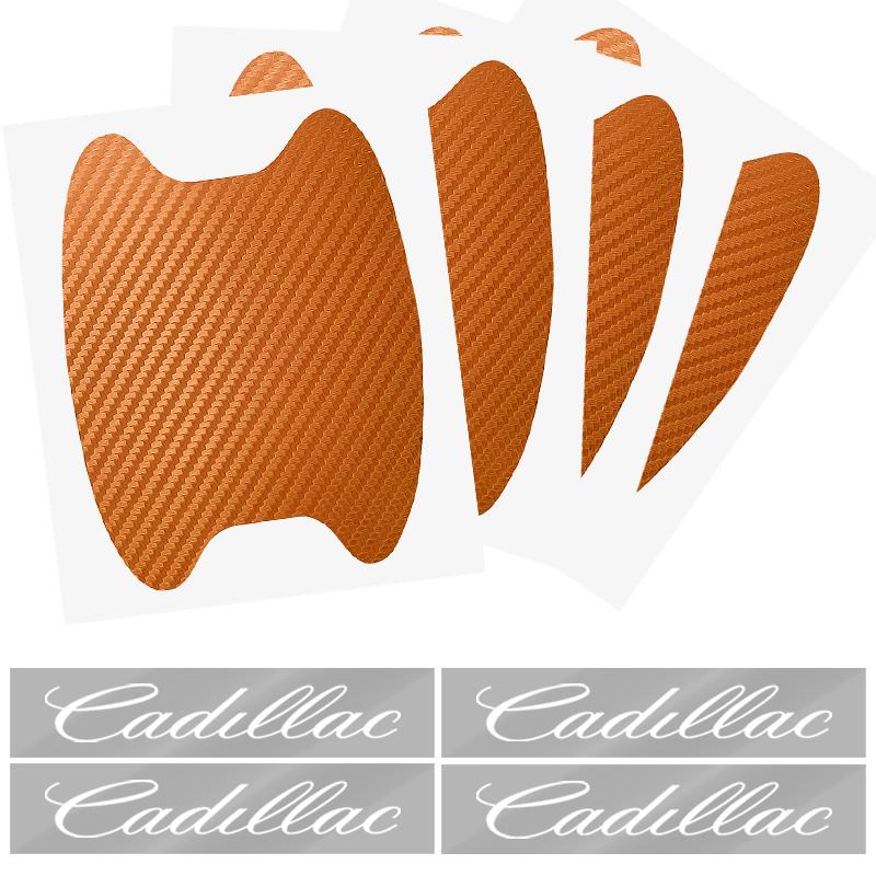 Car Door Sticker Carbon Fiber Scratches Auto Handle Protection Film For Cadillac CT5 CT6 CTS Seville ATS CT4 XTS Celestiq Ciel Escala SRX XT4 XT5 XT6