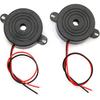 2-Pack DC 3-24V 85 dB Active Piezo Buzzer Piezoelectric Sound Beeper Continous Sound Car Accessries Black
