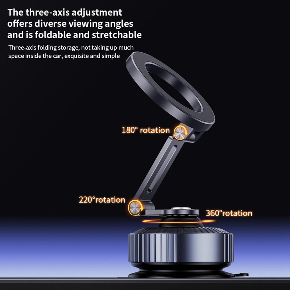 Z23 Foldable Vacuum Suction Magnetic Car Phone Mount for Dashboard 360 Degree Rotation Cellphone Bracket