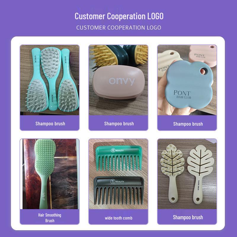 UK Transparent Anti-Tangle Straight Hair Comb for Girls - Magic Massage Long Handle Pet Comb