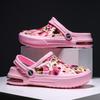 Summer Women Floral Graffiti Clogs Sandals Cute Shoes Men Sandals Couple's  Air Cushion Flat Sandals Slippers Garden Shoes